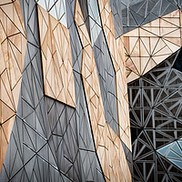 Buy canvas prints of Abstract Federation Square Melbourne by Janette Hill