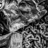 Buy canvas prints of Gauntlet and Chain in Mono by Janette Hill