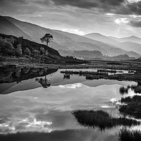 Buy canvas prints of Dark Reflection, Scotland by Janette Hill