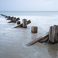 Buy canvas prints of Groynes at Barmouth by Janette Hill