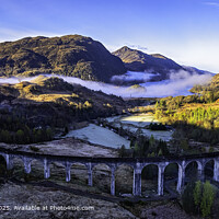 Glenfinnan Viaduct, misty Landscape