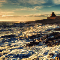 Buy canvas prints of The Bathing House Northumberland by John Carson