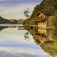 Buy canvas prints of  Ullswater Boathouse by John Carson