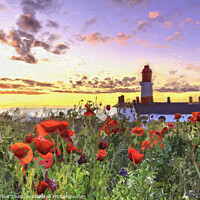 Buy canvas prints of Radiant Sunrise at Souter Lighthouse by John Carson