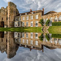 Buy canvas prints of Tonbridge Castle Reflections by Wayne Lytton