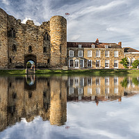 Buy canvas prints of Tonbridge Castle Reflections 2 by Wayne Lytton