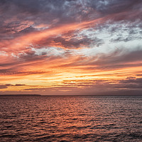 Buy canvas prints of Sunset Over Leysdown on sea by Wayne Lytton