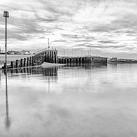 Buy canvas prints of Whitstable Harbour black and white by Wayne Lytton