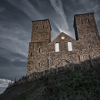Buy canvas prints of Reculver Towers by moonlight by Wayne Lytton