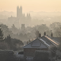 Buy canvas prints of Frosty Sunrise Canterbury by Wayne Lytton