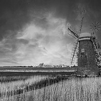 Buy canvas prints of Majestic Hardley Windmill by Kevin Snelling