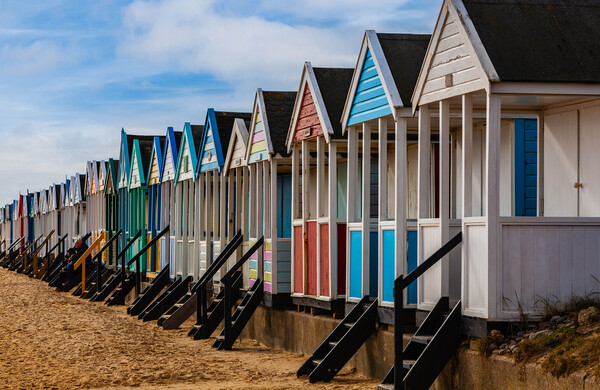 Colourful Beachfront Haven Picture Board by Kevin Snelling