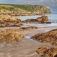 Buy canvas prints of Serene natural beauty of Pendower and Carne Beach by Kevin Snelling