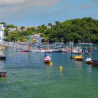 Buy canvas prints of Picturesque Fowey Harbour by Kevin Snelling
