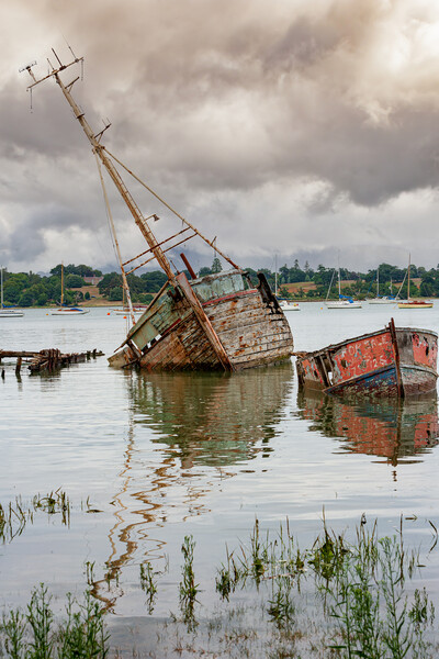 The Haunting Beauty of Suffolks Ship Graveyard Picture Board by Kevin Snelling