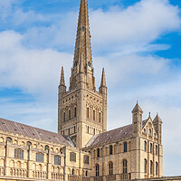 Buy canvas prints of Majestic Norwich Cathedral by Kevin Snelling