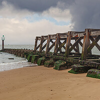Buy canvas prints of Old Pier at landguard point felixstowe by Kevin Snelling