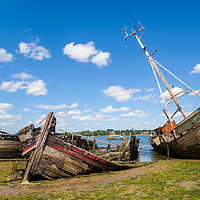 Buy canvas prints of Boat Graveyard  by Kevin Snelling