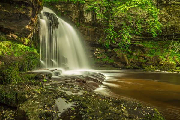 Tranquil West Burton Falls Picture Board by Kevin Snelling