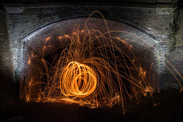 Sparks under the bridge Picture Board by Kevin Snelling