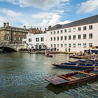 Buy canvas prints of Punts on the river Cam by Kevin Snelling
