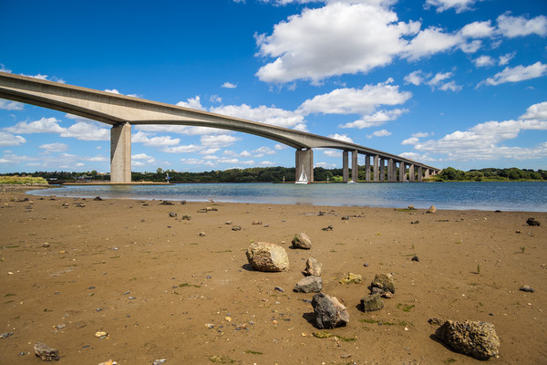Bridge over the river Orwell Picture Board by Kevin Snelling