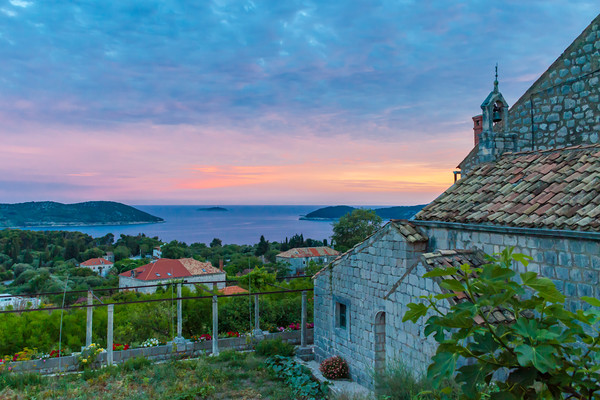 Dusk on the Croatian  coast Picture Board by Kevin Snelling