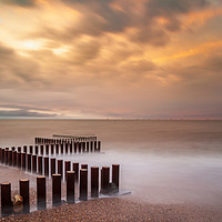 Buy canvas prints of Dusk on the Suffolk Coast by Kevin Snelling