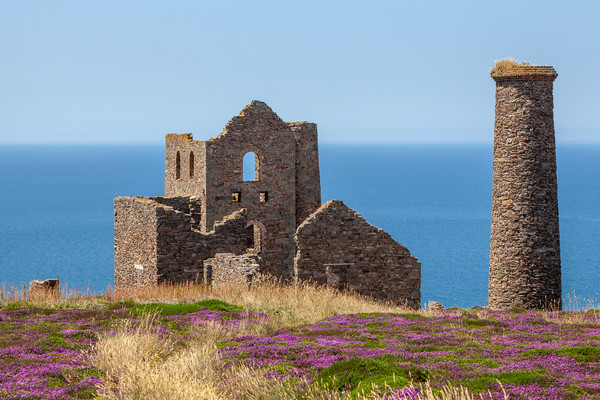 Majestic Ruins of a Tin Mine Picture Board by Kevin Snelling