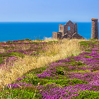 Buy canvas prints of Majestic Tin Mine on Cornish Coast by Kevin Snelling