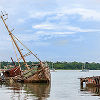 Buy canvas prints of Decaying Fleet Surrenders to Tides by Kevin Snelling