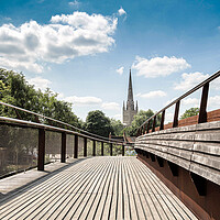 Buy canvas prints of Norwich Cathedral  by Kevin Snelling
