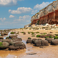 Buy canvas prints of Hunstanton Cliffs by Kevin Snelling