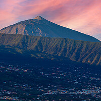 Buy canvas prints of Mount Teide Tenerife from the Orotava valley by Kevin Snelling