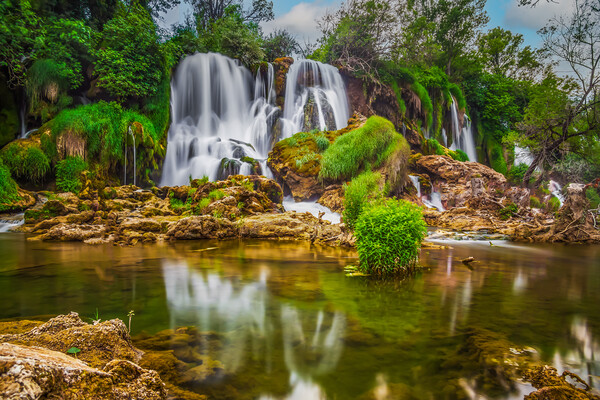Majestic Kravice Waterfall Picture Board by Kevin Snelling