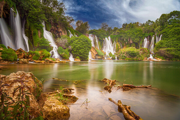 Majestic Kravice Waterfalls Picture Board by Kevin Snelling