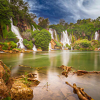Buy canvas prints of Majestic Kravice Waterfalls by Kevin Snelling