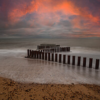 Buy canvas prints of Serene Sunset over Caister Beach by Kevin Snelling