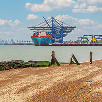 Buy canvas prints of landguard point port of felixstowe by Kevin Snelling
