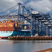 Buy canvas prints of Majestic vessel docks in Felixstowe by Kevin Snelling