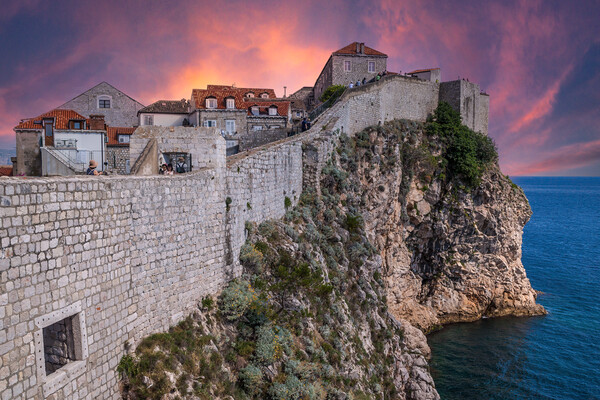 The Ancient Walls of Dubrovnik Picture Board by Kevin Snelling