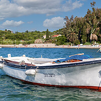 Buy canvas prints of boat on the croatian coast lopud by Kevin Snelling