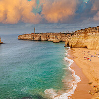 Buy canvas prints of Majestic Cliffs and Serene Beach by Kevin Snelling