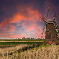 Buy canvas prints of Hardley Windmill norfolk broads by Kevin Snelling