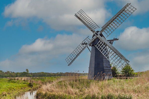 Majestic Herringfleet Windmill Picture Board by Kevin Snelling