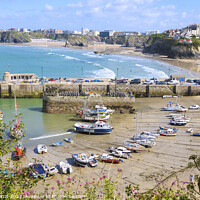 Buy canvas prints of Newquay Harbour and Tolcarne Beach by Chris Harris