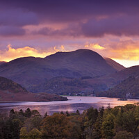 Buy canvas prints of Ullswater at sunset by Chris Harris