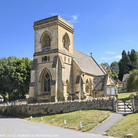 Buy canvas prints of St Barnabas Church, Snowshill, Cotswolds  by Chris Harris