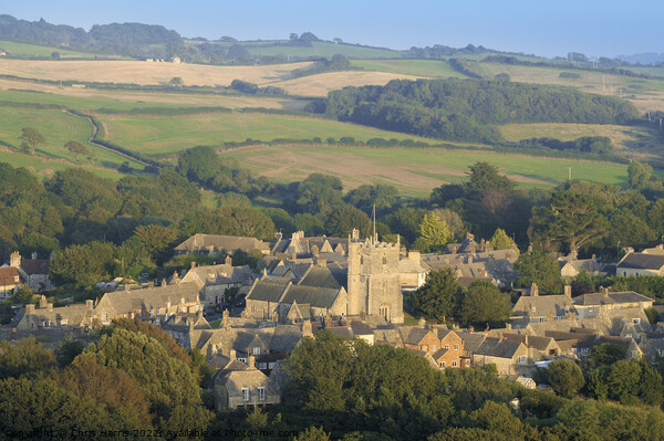 St Edwards and Corfe Castle village Picture Board by Chris Harris