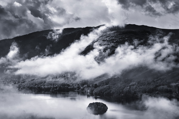 The Lakes in the mist Picture Board by Chris Harris